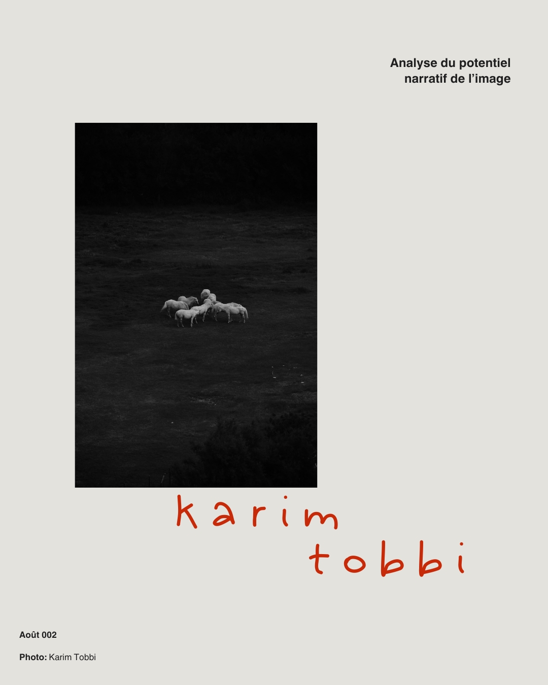 Visuel Karim Tobbi Analyse du potentiel narratif de l’image, Août 002 : photographie de Karim Tobbi